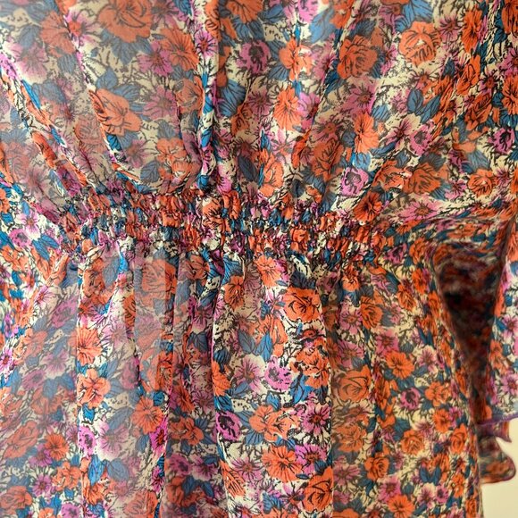 Lightweight Floral Peplum Top - Flowy & Chic! - Nevada Size S - Picture 2 of 9